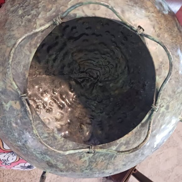 Vintage Brutalist Painted Metal Footed Planter-New Without Tags - Picture 3 of 5